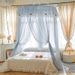 Round Hanging Canopy Mosquito Net, Lace Princess Bed Canopy With No-Drill Adhesive Hooks, Dome Net For Single/Double/King Bed_maomaolike.com