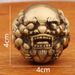 Brass Handball Smiling Face Pixiu Walnut Retro Elderly Finger Exercise Copperware Daily Progress Gold Pair Handle Piece_maomaolike.com