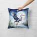 Blue Heron Under The Moonlight Throw Pillow Machine Washable, Indoor Outdoor Decorative Pillow For Couch, Bed Or Patio, 18Hx18W_maomaolike.com