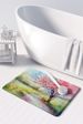 Michigan Blossoms In Watercolor Memory Foam Kitchen Mat Machine Washable Anti-Fatigue Mat Cushion Comfort Bath Mat Or Kitchen Rug_maomaolike.com