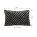 SOGA 2X 30cm Urban Light Luxury Dark Green Checkered Lumbar Throw Pillow_maomaolike.com