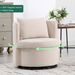 Upholstered Barrel Accent Chair With Ottoman, Living Room Side Chair With Storage, Single Sofa Armchair_maomaolike.com