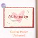 Love Message Themed Painting Poster, Warm Hand-painted Pink Heart & Typography Poster, Sweet Heartfelt Decor For Bedroom, Living Room, Entryway_maomaolike.com