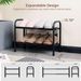 Home Furniture Stackable Retractable Shoe Rack Stainless Steel Door Simple Storage Dormitory Assembly Slippers Shoe Rack Durable_maomaolike.com