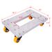 Movers Dolly Heavy Duty Furniture Dolly Trolley Cart 18''x12'' Aluminum Frame With 3'' TPU Professional Casters With Brake Option_maomaolike.com