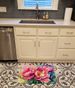 Peonies In Watercolor Memory Foam Kitchen Mat Machine Washable Anti-Fatigue Mat Cushion Comfort Bath Mat Or Kitchen Rug_maomaolike.com