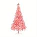 6 FT/7FT Artificial Christmas Tree (NOT Pre-Strung) With 300 LED Warm White String Lights, Spruce Hinged Tree, 8 Lighting Modes, Xmas Pine Tree With Metal Legs, 850 Branch Tips, Pink_maomaolike.com