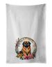 Tibetan Mastiff And Flowers Kitchen Towel Set Of 2 White Dish Towels Decorative Bathroom Hand Towel For Hand, Face, Hair, Yoga, Tea, Dishcloth, 19 X 28", White_maomaolike.com