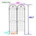 2 Pack Metal Garden Trellis For Climbing Plants Outdoor 86.7'' X 19.7'' Rustproof Plant Support Rose Trellis Netting Trellis Black_maomaolike.com
