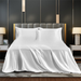 2026 New Solid Color Satin Silk Four-Piece Set European And American Simple Sheet Bed Skirt_maomaolike.com