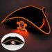Halloween Cos Performance Costume Props Caribbean Gold Edge Pirate Captain Hat LED Luminous Skull Pirate Hat_maomaolike.com