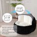 Oversized Bean Bag Chairs,Multicolor Fur Couch Filled With Shredded Sponge,Large Lounger Sofa For Living Room,No Assembly Required , Black+White+Grey_maomaolike.com