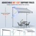 VEVOR Manual Retractable Awning, 78" Outdoor Retractable Patio Awning Sunshade Shelter, Adjustable Patio Door Window Awning Canopy With 39" Sun Shade Curtain For Backyard, Garden, Balcony_maomaolike.com