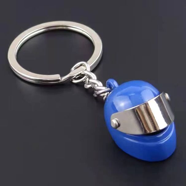 Unisex Creative metal motorcycle helmet keychain small gift mini simulation small toy helmet_maomaolike.com