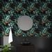 Luxury Dark Botanical Wallpaper – Peel & Stick Black & Gold Wall Decor, Removable, Waterproof_maomaolike.com