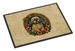 Lhasa Apso Christmas Flowers Doormat Front Door Mat Indoor Outdoor Rugs For Entryway, Non Slip Washable Low Pile, 24H X 36W_maomaolike.com