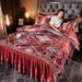 European Satin Luxury Jacquard High-end Bed Skirt Four-piece Set Lace Bedspread Nordic Style Duvet Cover Bedding Wholesale_maomaolike.com