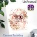 Prenatal Nurturing Themed Painting Poster, Soft Watercolor Style Poster, Heartwarming Fetal-in-womb Scene With Caring Hands & Floral Accents, Gentle_maomaolike.com