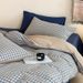 Wholesale INS Japanese Retro Plaid Nordic Simple Pure Jacquard Washed Four-Piece Full Cotton Yarn-Dyed 4-Piece Set_maomaolike.com