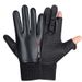 Men's Gloves Cycling sports gloves men and women autumn and winter plus velvet warm non slip touch screen flip cover leaking PU fishing gloves_maomaolike.com