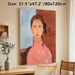 Braided Young Woman Portrait Painting Poster, Soft-toned Expressionist Style Poster, Elegant Artistic Wall Decor Suitable For Living Room, Bedroom_maomaolike.com