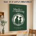 Shakespeare's Much Ado About Nothing Painting Poster, Vintage Elegant Silhouette Couple With Ornate Frame Poster, Classic Literary Quote Decor For_maomaolike.com