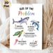 Ocean-themed Problem Size Chart Painting Poster, Watercolor Marine Animal Illustration Poster, Aids In Identifying And Managing Problem Levels_maomaolike.com