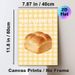 French Bread Themed Painting Poster, Warm Watercolor Style Poster, Plump Bread With Yellow Gingham Background And "Bonjour!" Text, Adds Cozy Warm_maomaolike.com