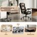 Executive Office Chair Leather Ergonomic Computer Desk Chair Leather With Padded Seat And Armrests Adjustable Backrest For Home, Office And Meeting Room_maomaolike.com