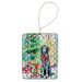 Scottish Deerhound Christmas Porcelain Ornament Christmas Tree Hanging Decorations For Home Christmas Holiday, Rectangle, Gift, Multicolor_maomaolike.com