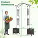 82 X 99 Inch Garden Arch Trellis With 2 Self-Watering Planter Boxes Wheels_maomaolike.com