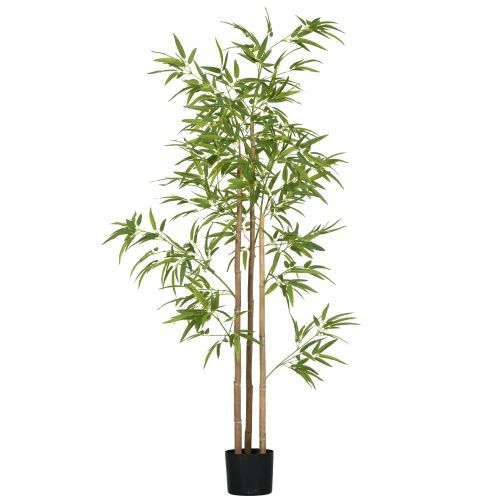 6FT Artificial Bamboo Tree, Decorative Plant In Nursery Pot For Indoor Décor_maomaolike.com