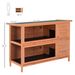 54" 2-Story Large Rabbit Hutch Bunny Cage Wooden Pet House Small Animal Habitat With Lockable Doors, No Leak Tray And Waterproof Roof For Rabbits, Chickens, Ducks, Outdoor/Indoor Natural_maomaolike.com