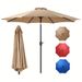 9-foot Outdoor Umbrella, Outdoor Furniture With Pushbutton Tilt And Hand Crank Patio Table Umbrella For Commercial And Residential Pool Beach Yard Umbrellas With 8 Sturdy Ribs_maomaolike.com