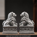 New Stone Carving Lion Pair Cement Chinese Style Creative Fish Tank Bonsai Landscape Decoration Ornament_maomaolike.com