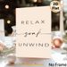 Relax Soak Unwind Typographic Painting Poster, Minimalist Modern Mixed-font Text Poster, Calming Neutral-toned Design To Foster Serene Vibe, Ideal For_maomaolike.com