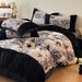 Winter French Princess Thickened Warm Milk Velvet Four-Piece Set Double-Sided Coral Fleece Bed Sheet Duvet Cover Bedding_maomaolike.com