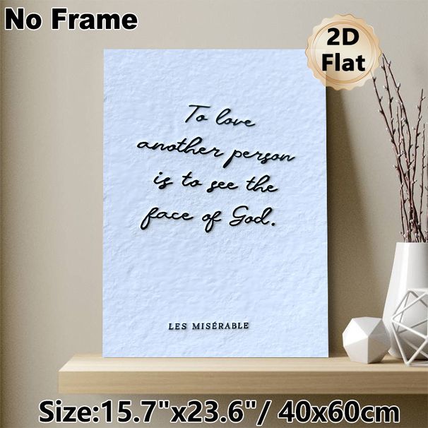 Inspirational Les Misérable Quote Painting Poster, Minimalist Black Cursive Typography Poster, Meaningful Thought-provoking Wall Decor, Ideal For_maomaolike.com