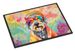 Schnauzer Hippie Dawg Doormat Front Door Mat Indoor Outdoor Rugs For Entryway, Non Slip Washable Low Pile, 24H X 36W_maomaolike.com