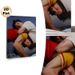 Playful Male Portrait Painting Poster, Vibrant Dynamic Interaction Poster, Captures Lively Casual Atmosphere, Ideal For Living Room, Bedroom Wall_maomaolike.com