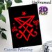Mystical Sigil Themed Painting Poster, Bold Red Geometric Occult Symbol Poster, Intriguing Mystical Design Ideal For Home Study, Living Room Decor_maomaolike.com