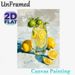 Lemon Drink Still Life Painting Poster, Vibrant Impasto-style Citrus & Lemonade Glass Poster, Fresh Visual Appeal For Kitchen, Dining Room Decor_maomaolike.com