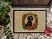 Black And Tan Coonhound Christmas Flowers Doormat Front Door Mat Indoor Outdoor Rugs For Entryway, Non Slip Washable Low Pile, 24H X 36W_maomaolike.com
