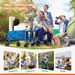 1pc Collapsible Foldable Wagon Cart, 330LBS Heavy Duty Utility Garden Cart With All-Terrain Wheels For Beach, Lawn, Sports, Camping, Black, 30"_maomaolike.com