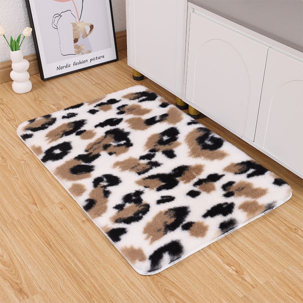 Cross-Border Factory Custom Top-sale Rabbit Fur Tie-Dye Cow Pattern Full Carpet Rug Mat For Living Room, Machine Washable, Non-Sh_maomaolike.com