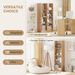 5 Tiers 4-Cube Narrow Bookshelf With 4 Anti-Tipping Kits Anti-crack Edge Sealing With Screw Hole Stickers_maomaolike.com