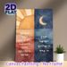 Day And Night Themed Painting Poster, Soft Watercolor Split Scene Poster, Serene Day-sun & Night-moon Design With Elegant Script, Ideal For Home Wall_maomaolike.com