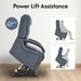 Power Lift Recliner Chair For Elderly, Recliner Chair With Massage & Heat, Electric Leather Lift Recliner Chair For Living Room With Side Pocket, Blue_maomaolike.com