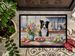 Decorating Easter Border Collie Doormat Front Door Mat Indoor Outdoor Rugs For Entryway, Non Slip Washable Low Pile, 24H X 36W_maomaolike.com