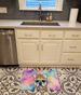 French Bulldog Hippie Dawg Memory Foam Kitchen Mat Machine Washable Anti-Fatigue Mat Cushion Comfort Bath Mat Or Kitchen Rug_maomaolike.com